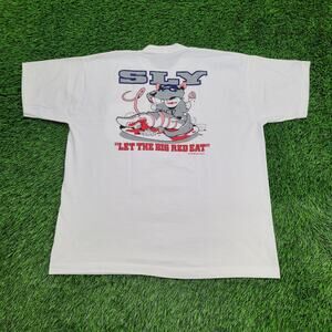 Vintage 1995 Funny Rat Sarcasm Shirt Womens L/XL 23x27 White